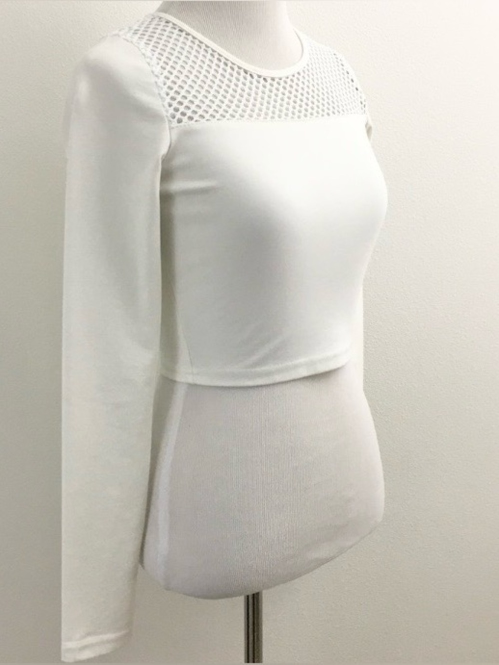 🔴 Long Sleeve & Mesh Crop Top